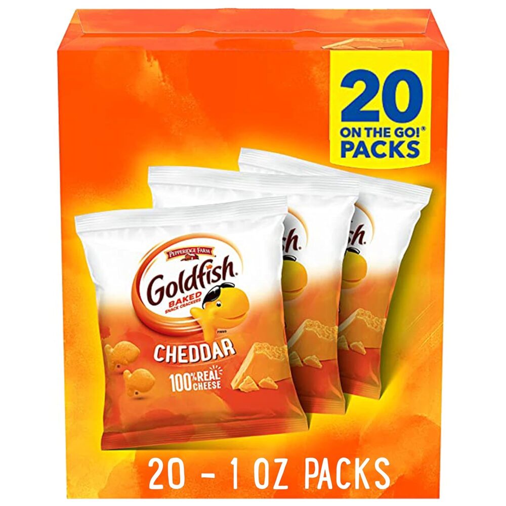 Goldfish Cheddar Cheese Crackers, Baked Snack Crackers