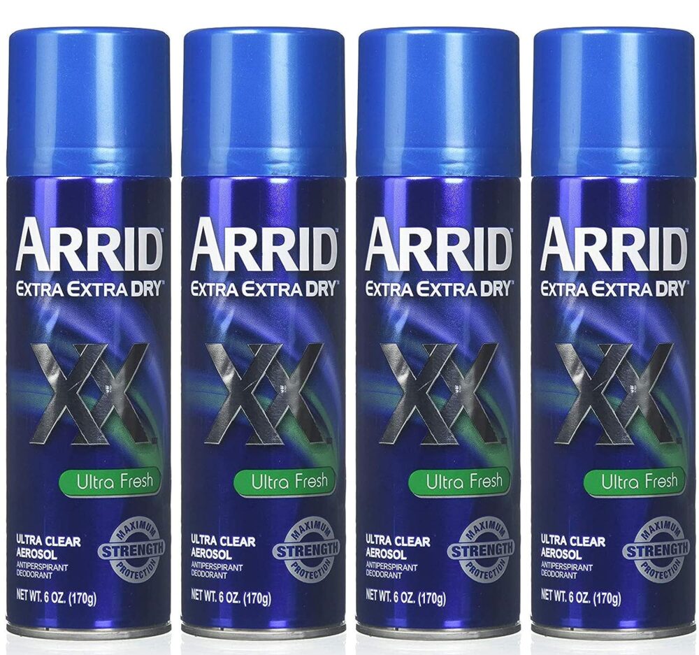 ARRID XX Ultra Clear Anti-Perspirant Deodorant Spray, Ultra Fresh 6 oz (Pack of 4)